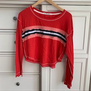 Free People Red Stripe Top
